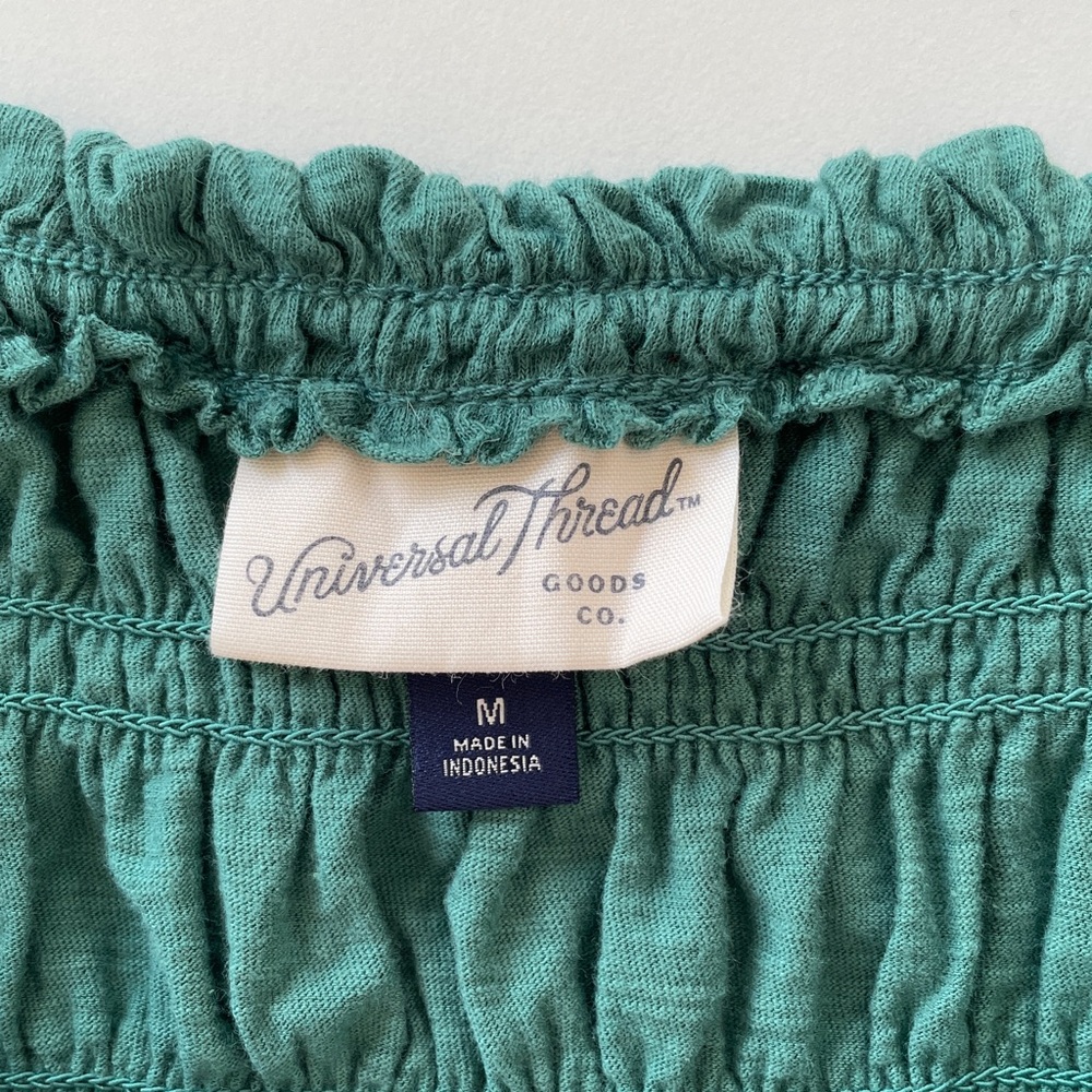 Universal Thread Tank Top Smocked Green Ruffle - Picture 12 of 14
